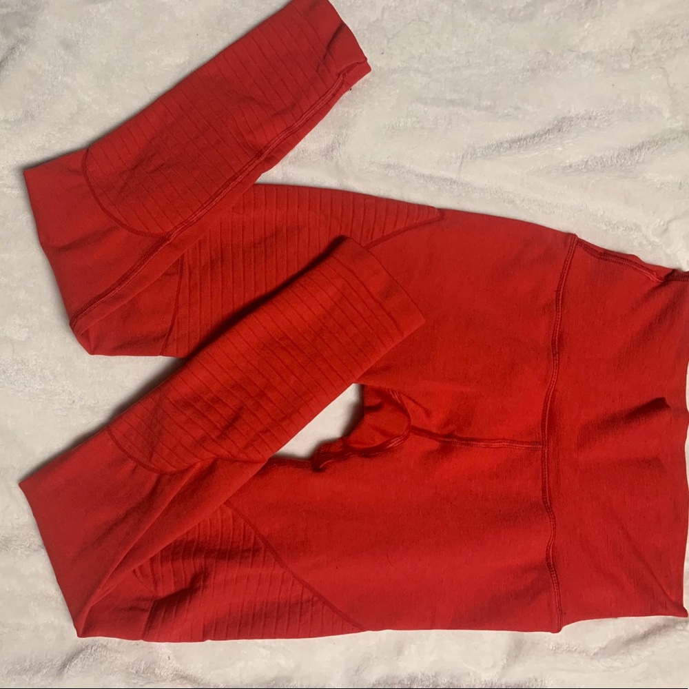 Red Alphalete Revival Leggings